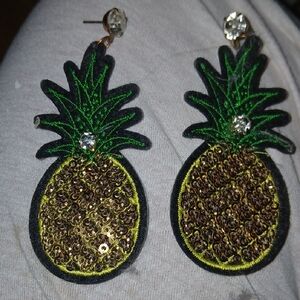 Pineapple Sequin Earrings
